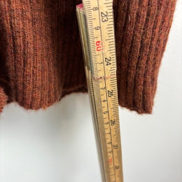 VINTAGE Springfoot Knit Vest – Belted Brown Ribbed Lambswool – Women’s L - Picture 7 of 7